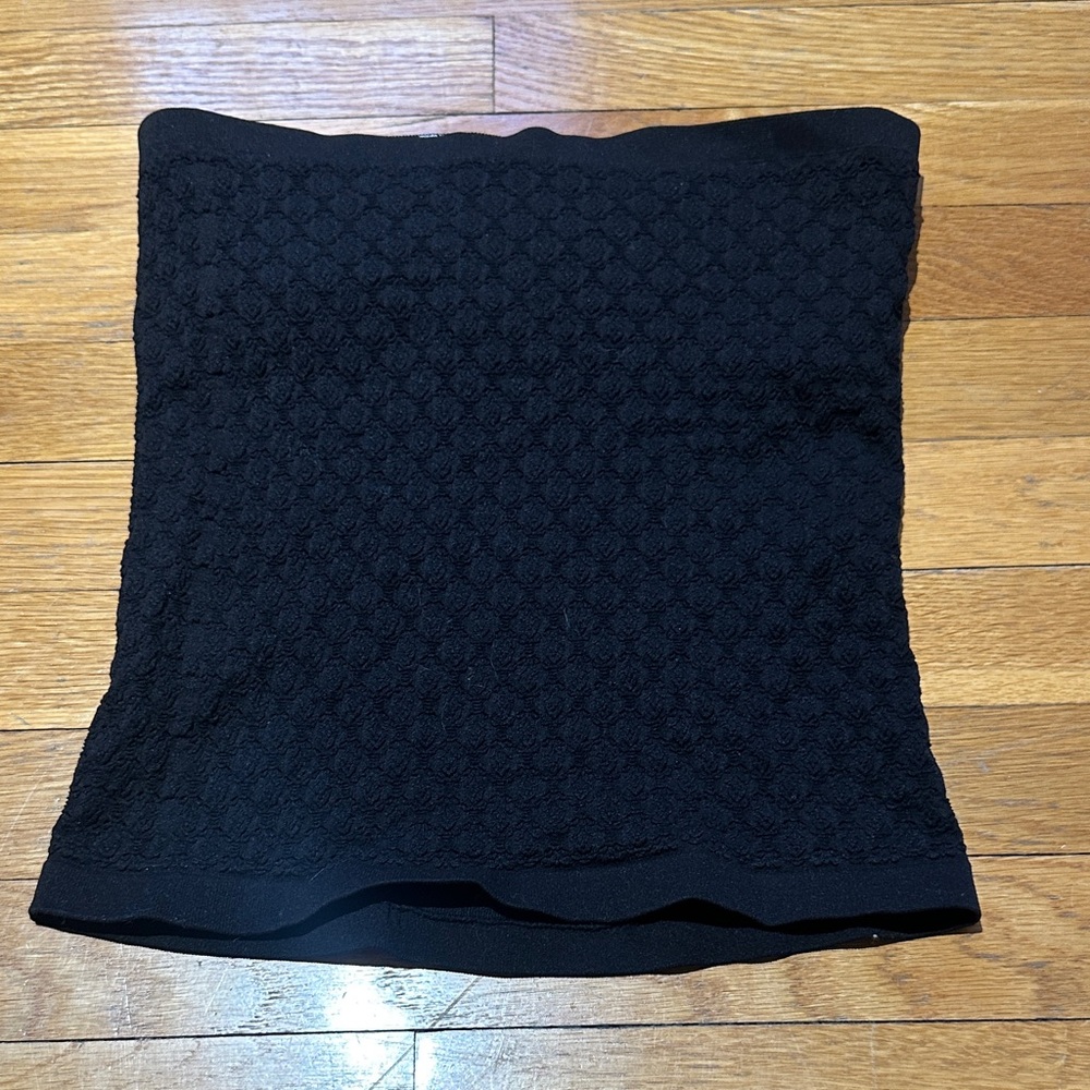 Free People Black Textured Tube Top
